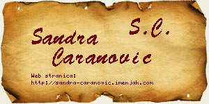 Sandra Caranović vizit kartica